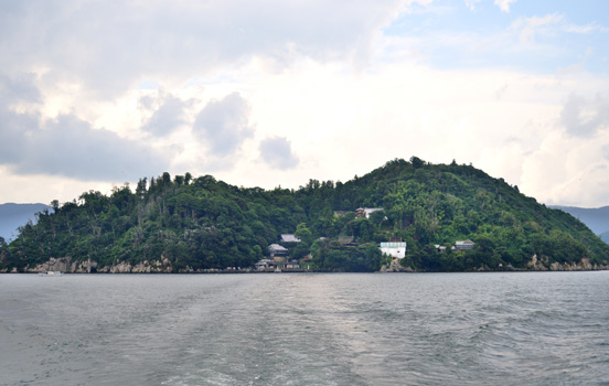 Chikubushima, an island in the middle of Lake Biwa